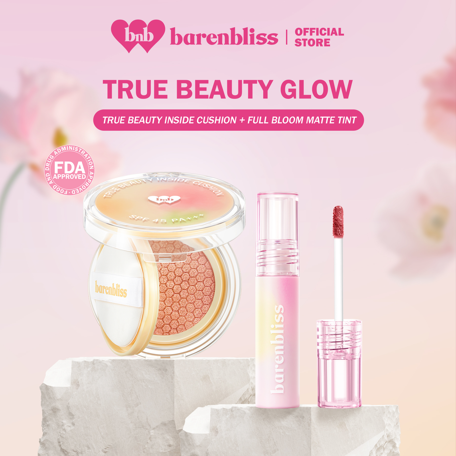 Discount on Barenbliss  shoes - SKU: Barenbliss Bnb True Beauty Glow | True Beauty Inside Cushion Foundation And Full Bloom Matte Tint