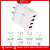 4-Port QC 3.0 USB Wall Charger - Smart Fast Charging