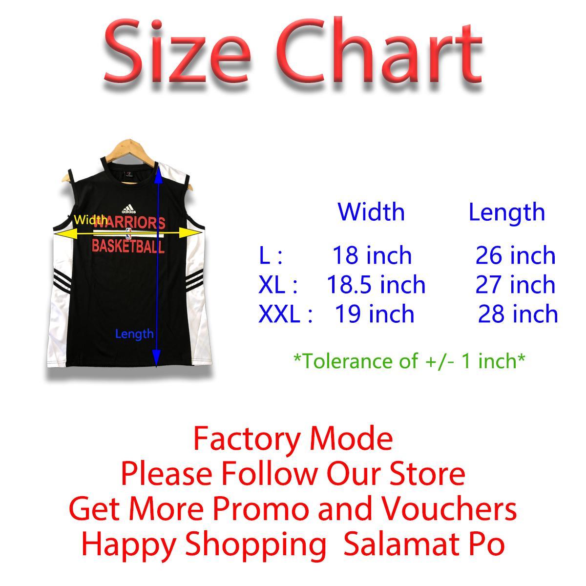 Nba Store Jersey Size Chart