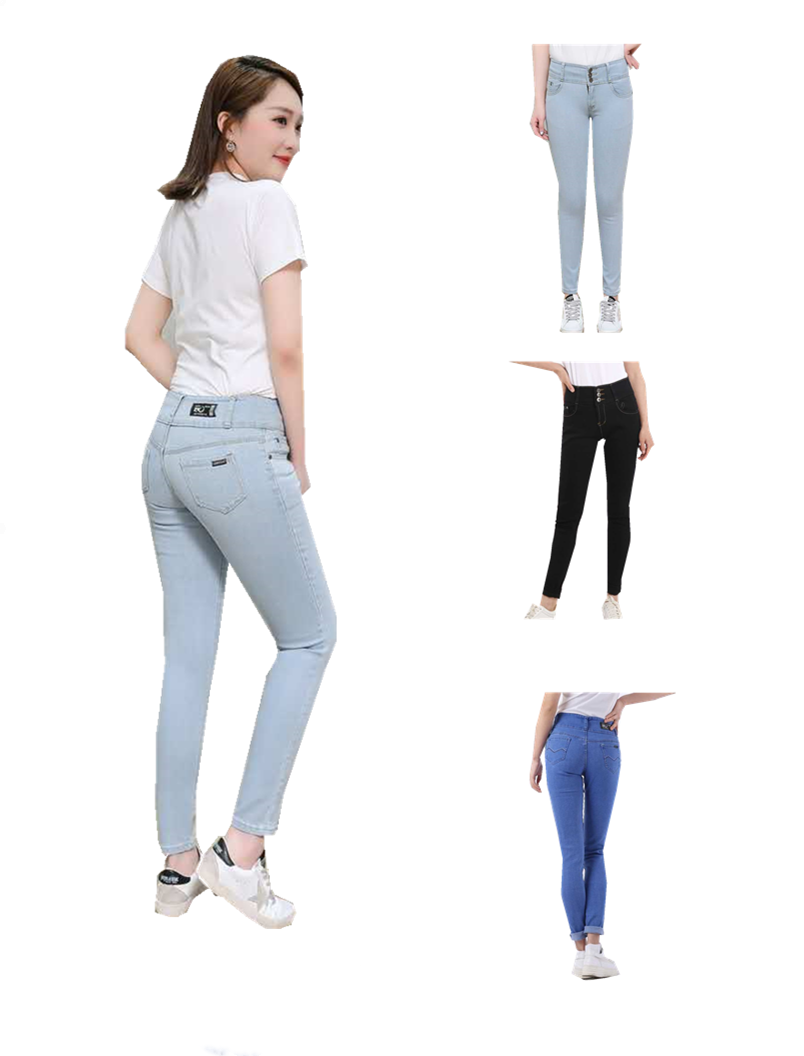 3 button high waisted skinny jeans