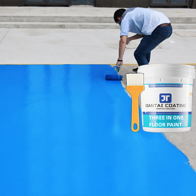 👉1KG👈3 In 1 Water-Based Epoxy Floor Paint Wear-Resistant Cement Floor Paint For Indoor And Outdoor Household Waterproof And Anti-Slip Paint - Image 3