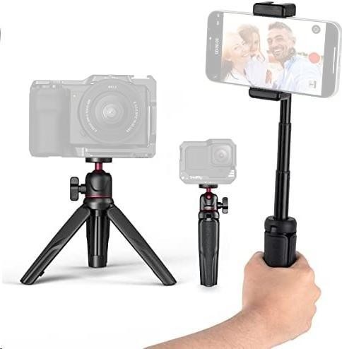 Simorr by SmallRig Vigor VT-10 Vlog Tripod Mini Selfie Stick Stand Han – JG  Superstore