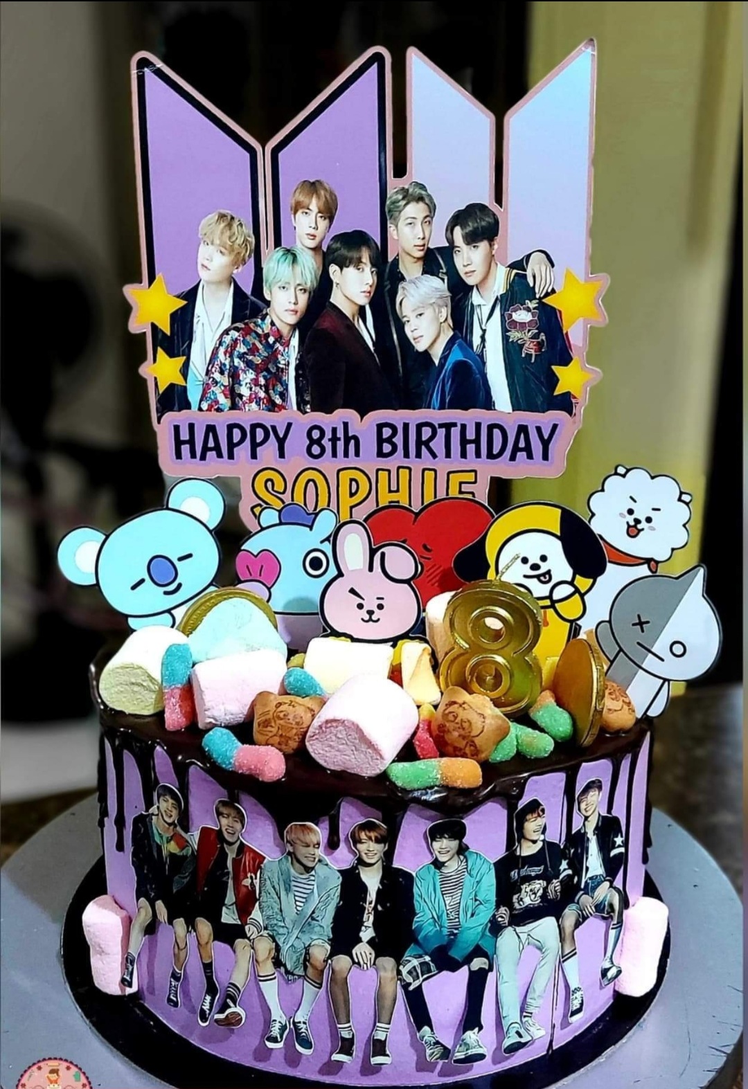 BTS Cake- Order Online BTS Theme Birthday Cake Design, Free Delivery