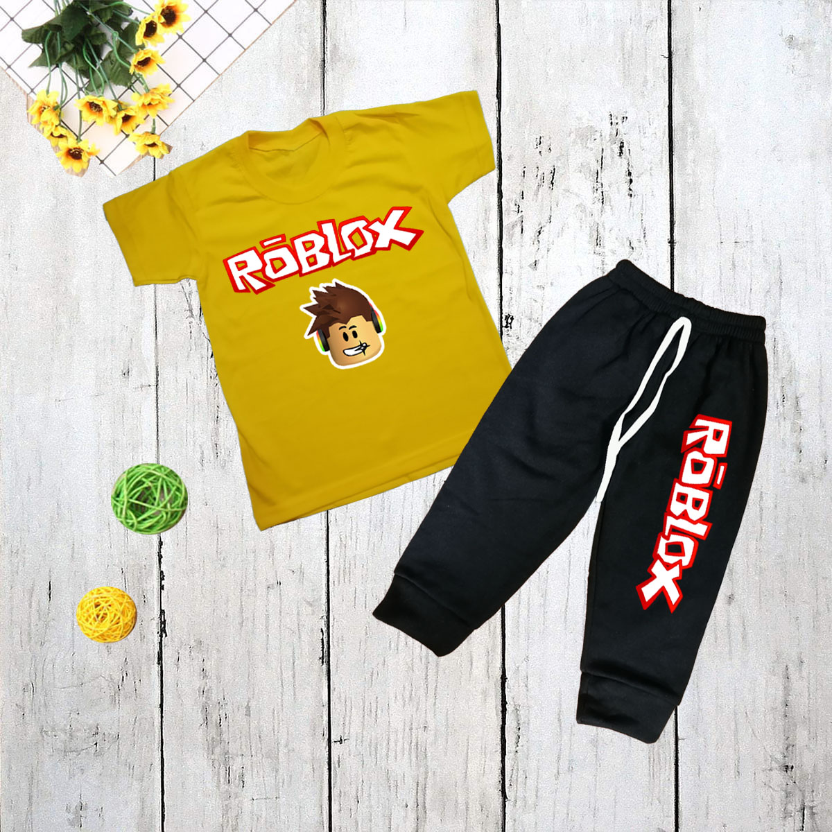 Terno jogger tshirt Roblox Quality cotton 3-10 yrs old sizes, Babies &  Kids, Babies & Kids Fashion on Carousell