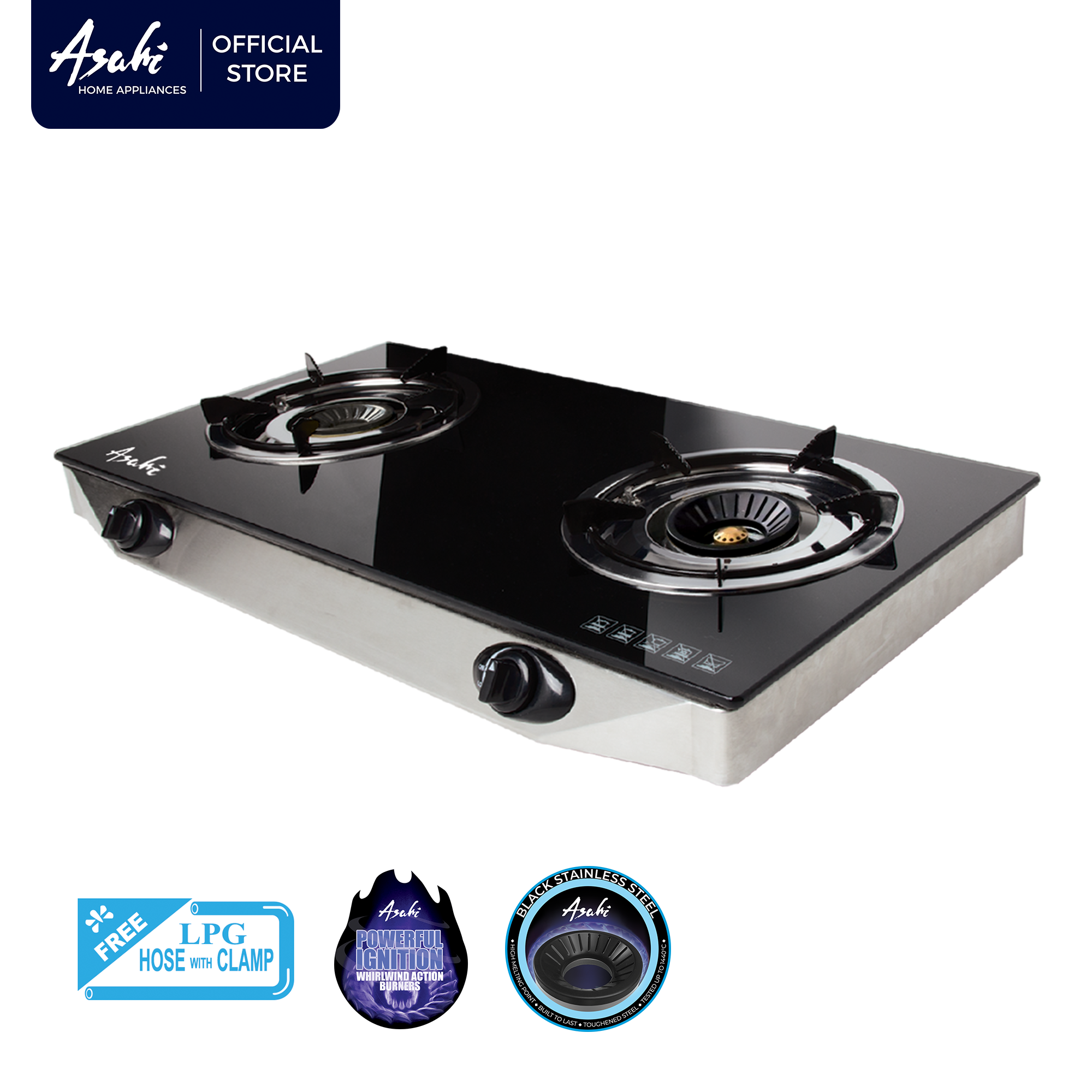 Asahi GS 887 Gas Stove Double Burner