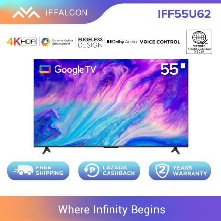 iFFALCON 55 Inch 4K HDR Google TV - 55U62