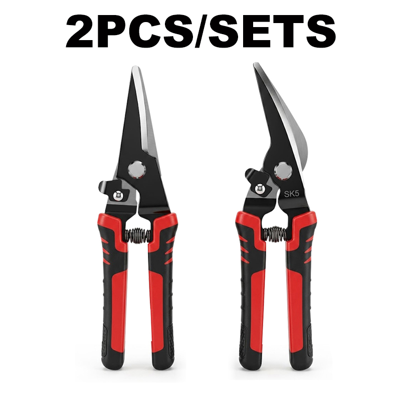 8" Metal Sheet Cutting Snips – Straight and Curved Aviation-Style Tin Cutters - Image 2