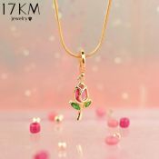 17KM Tulips Necklace - 18K Gold, Cubic Zirconia Women's Accessories