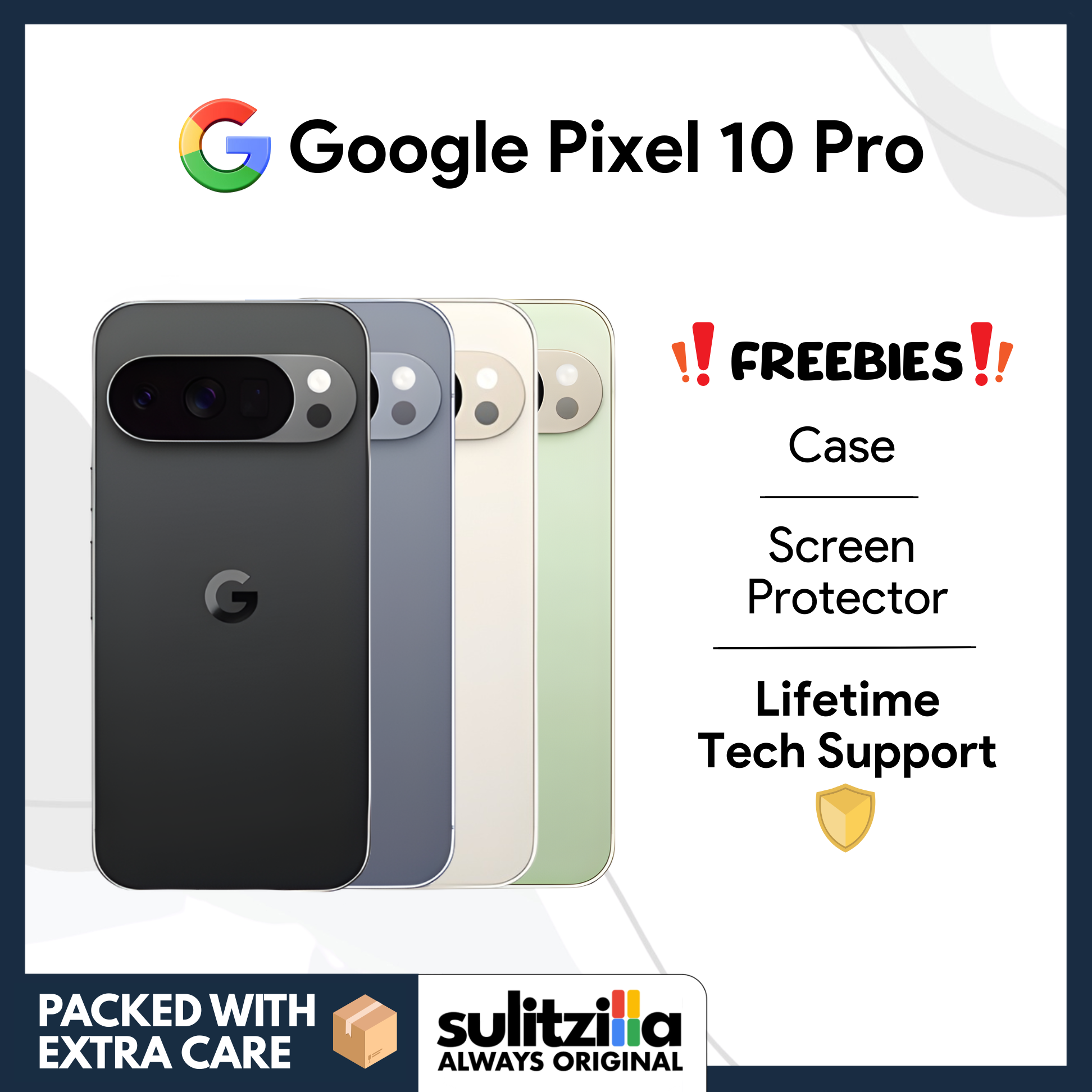 Pixel 10 Pro - US Model - (128GB/256GB/512GB) with 5G/eSIM and Google AI