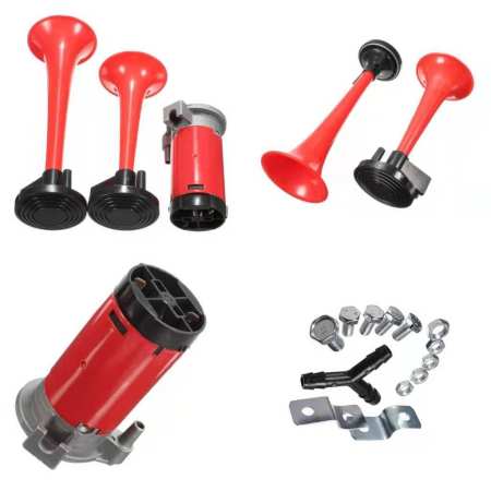 Air Horn Twin Tone -RED for Motorcycle High Quality