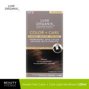 LUXE ORGANIX Keratin Hair Color + Care Light Ash Brown 130ML