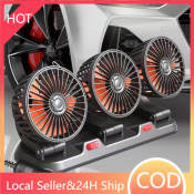 2023NEW Mini USB Car Fan: Low Noise, Dual-head, Adjustable Speed