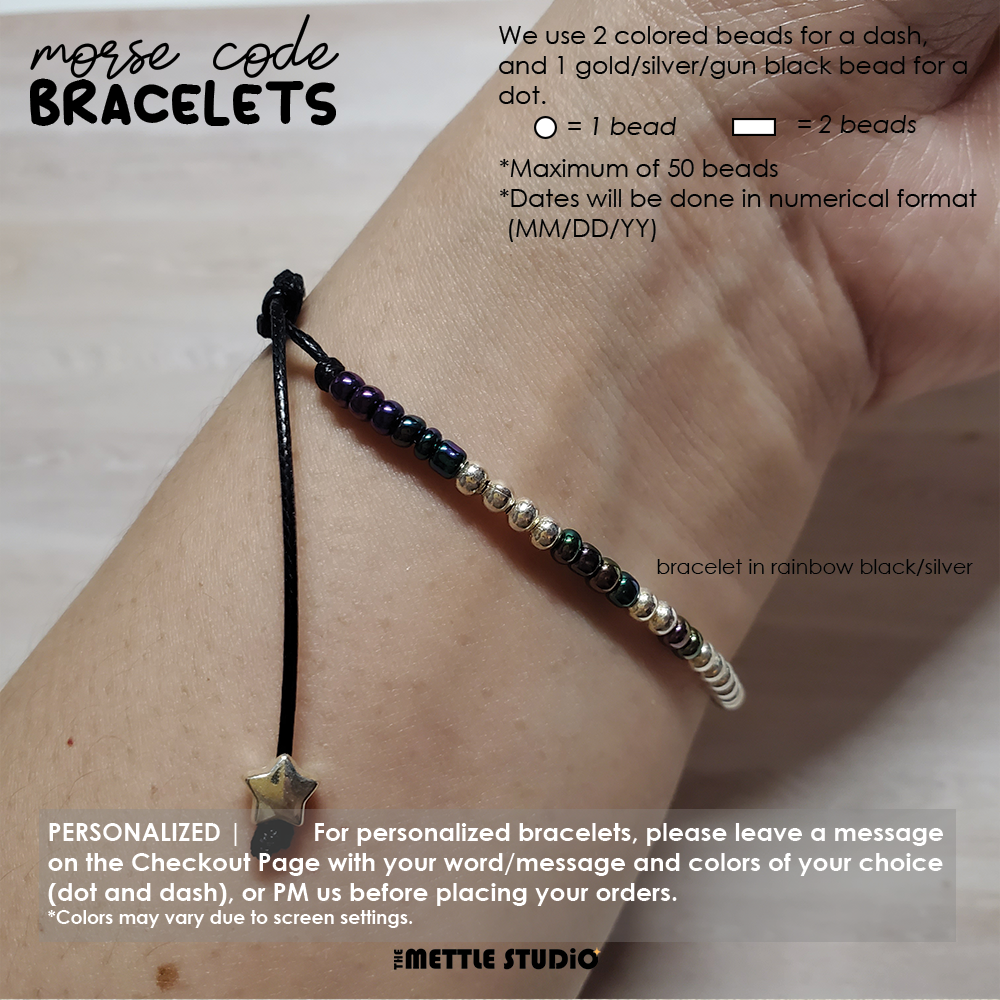 Morse Code Bracelet Personalized Friendship Couple Partner