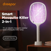 Dreepor Electric Mosquito Killer Swatter - Bug Zapper + Lamp