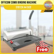 Officom STB12A A4 Comb Binding Machine with 20PCS Binder