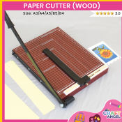 Officom Wood Paper Cutter with Adjustable Size Marker, A3/A4/A5/B4/B5