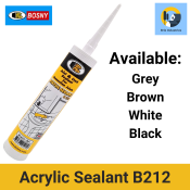 Bosny Acrylic Sealant 300ml B212 Black White Grey Brown