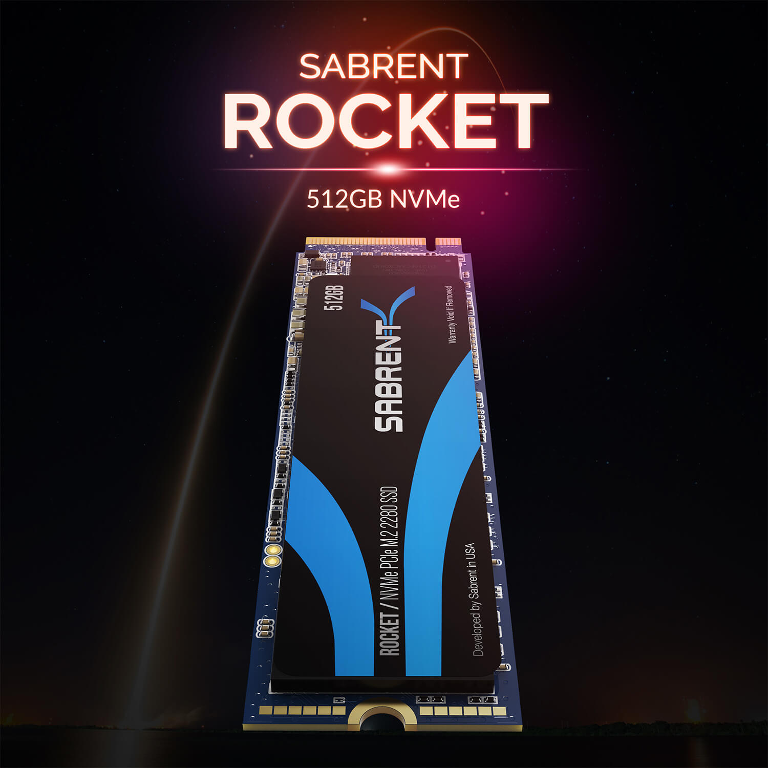 Sabrent 512GB Rocket NVMe PCIe M.2 2280 Internal SSD Solid State
