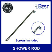 Shower rod ss304 adjustable 400-600mm for glass shower