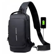 Waterproof USB Charging Chest Bag for Men by 