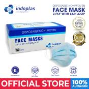 Indoplas Disposable Face Mask 3-Ply with Earloop