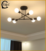 Y&C LED Ceiling Light - Antique Gold Geometric Indoor Chandelier