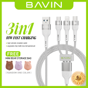BAVIN Fast Charging USB Cable - 1 Meter Nylon Braided