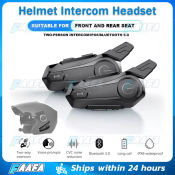 Bluetooth Motorcycle Helmet Intercom Headset for 2 Riders