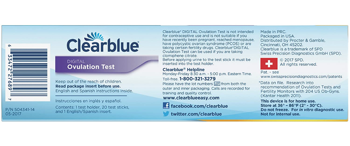 Clearblue Digital Ovulation Predictor Kit featuring Ovulation