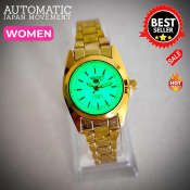 Seiko Women's Gold Automatic Watch with Luminous Dial