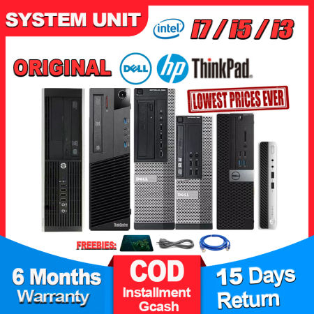 Original Dell HP Lenovo Thinkpad Desktop Computer System Unit with 4GB 8GB 16G Ram 120G 240G 512G Ssd with 500G Hdd for Office and home entertainment online educational and games