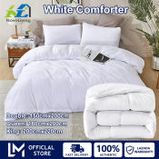 Novoliving Pure White Soft Fluffy Cotton Hotel Quilt