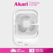 Akari   8" Rechargeable Eliptical Fan w/ LED