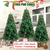 Great-King Christmas Tree with Metal Stand and Free Pine Cones