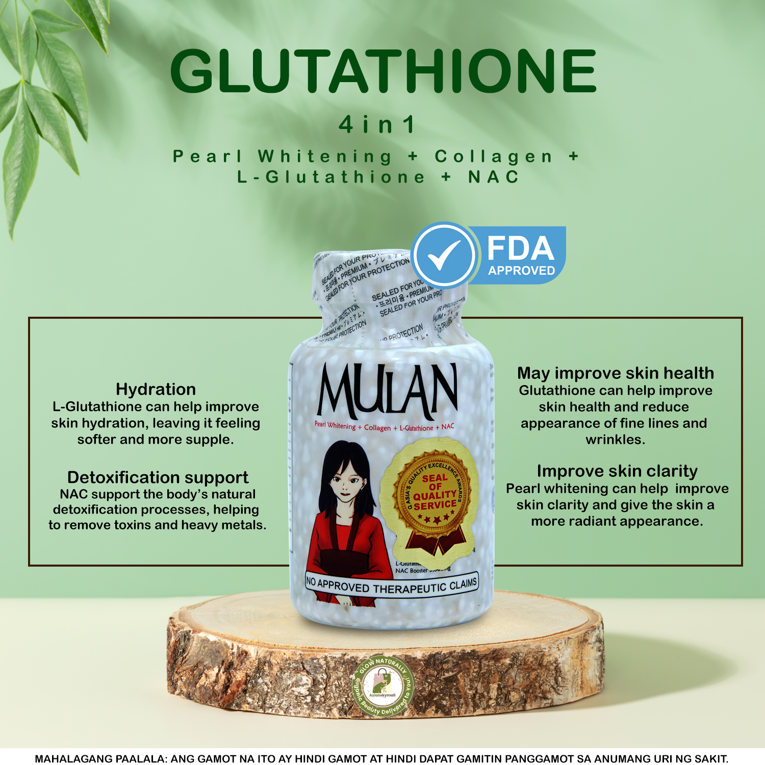 Get Mulan Whitening Capsule Glutathione at the Best Prices Online