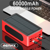 Remax 60000mah Solar Powerbank: Fast Charging Portable Charger