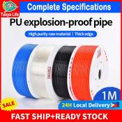 Tuoya Life 1 Meter air hose Pneumatic Pipe Tube Hose Tubing fuel hose 4mm 6mm 8x5mm 6x4mm 10x6.5mm PU Air Gas Polyurethane Pneumatic hose