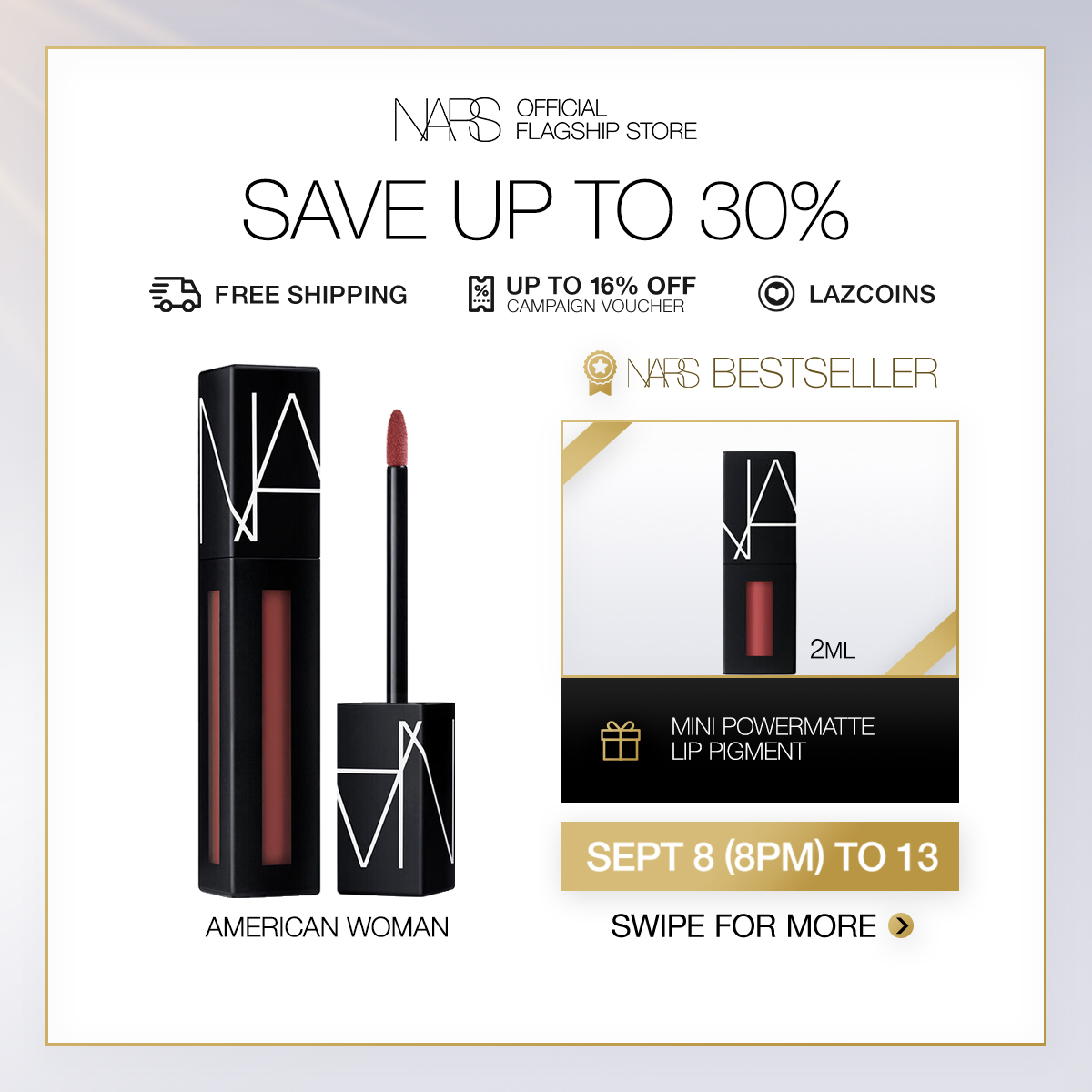 Discount on NARS  shoes - SKU: [9.9 EXCLUSIVE] NARS Powermatte Lip Pigment+ Powermatte Lip Pigment in American Woman (Save 30%)