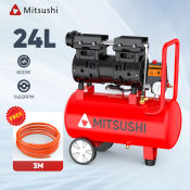 Mitsushi 24L Oil-Free Heavy Duty Air Compressor, Low Noise