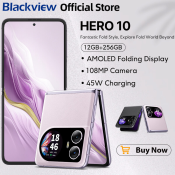 Blackview Hero 10 Smartphone 6.9 inch Amoled Folding Display Mobiles 12GB 256GB Mtk Helio G99 Cellphone 108MP Camera 45W Charging