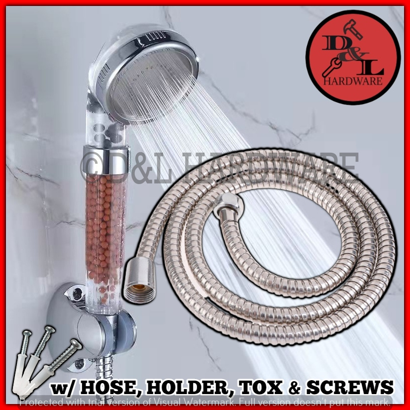 Spa Energy Shower Head Set with Hose & Holder