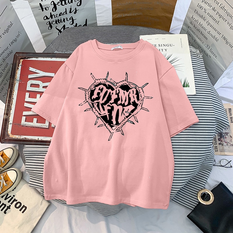 Y2K T shirt I love emo girls, Women's Fashion, Tops, Shirts on Carousell