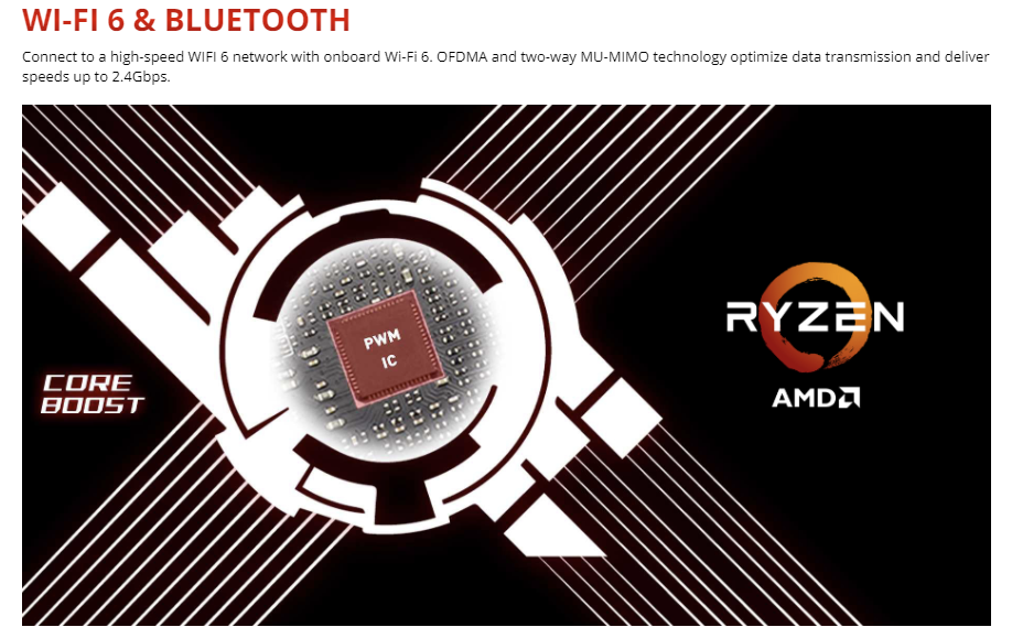 MSI MPG B550 GAMING EDGE WIFI Gaming Motherboard (AMD AM4, DDR4, PCIe 4.0, SATA 6Gb/s, M.2, USB 3.2 Gen 2, AX Wi-Fi 6, HDMI/DP, ATX, AMD Ryzen 5000 Series processors)