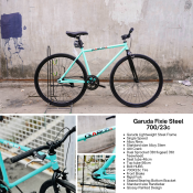 GARUDA FIXIE Bike - Outdoor Road Bike with Free Helmet