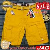 Branded 6-Pocket Cargo Shorts for Men - High Quality