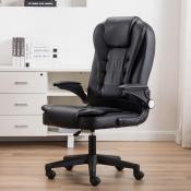 Ergonomic Leather Gaming Chair with Swivel and Height Adjustment