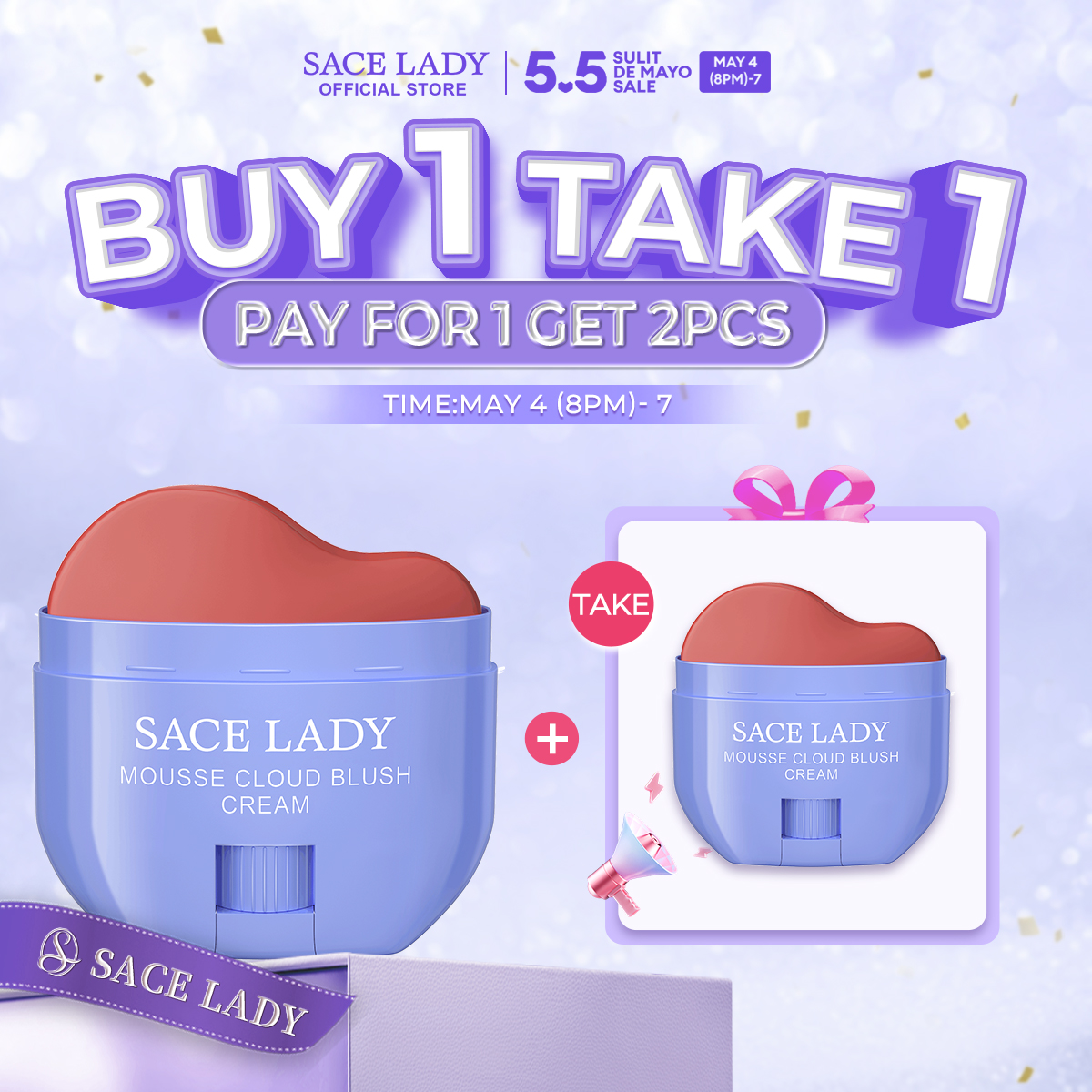 Discount on SACE LADY  shoes - SKU: SACE LADY Makeup Blush Cream Stick Long-lasting pigment Silky-smooth Face Multi-use Stick Mousse Glo