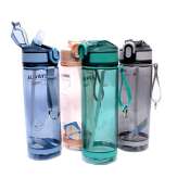 800ML Portable Sports Bottle with Straw and Scale, BPA-Free (Brand: )