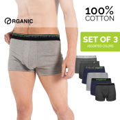 Organic Cotton Men's Boxer Briefs Set - Assorted Colors