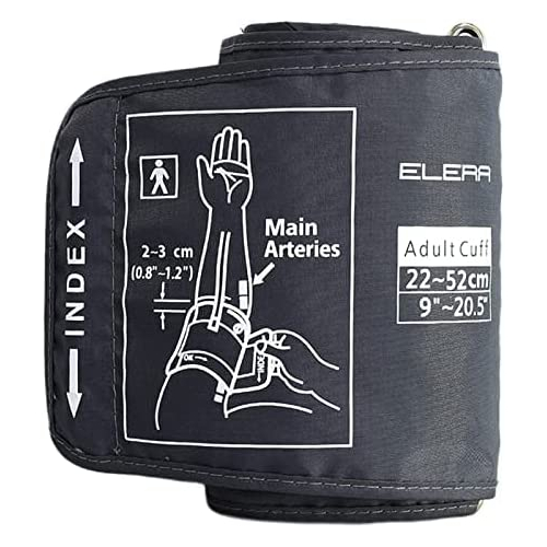 ELERA Extra Large Blood Pressure Cuff (9-20.5 | 22-52cm) - XL Replacement  BP Cuff for Big Arms, Compatible with Omron BP Monitors, Adult Cuff Only 